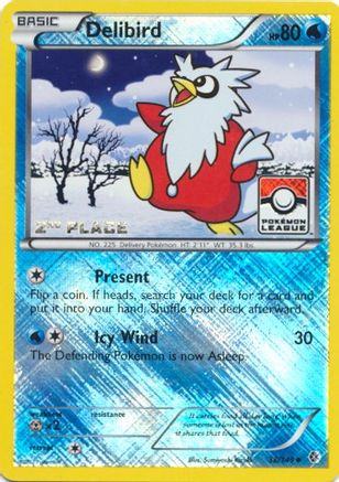 Delibird - 38/149 (Pokemon League) [2nd Place] (38) Promo Reverse Holofoil