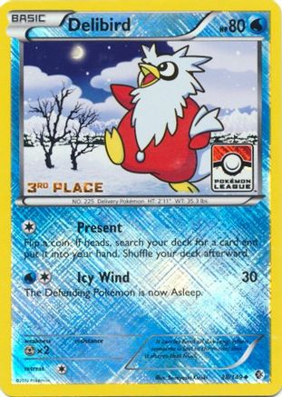 Delibird - 38/149 (Pokemon League) [3rd Place] (38) Promo Reverse Holofoil