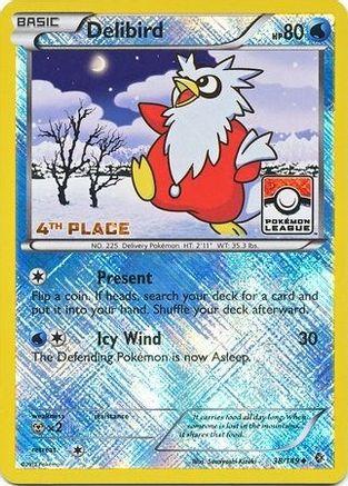 Delibird - 38/149 (Pokemon League) [4th Place] (38) Promo Reverse Holofoil