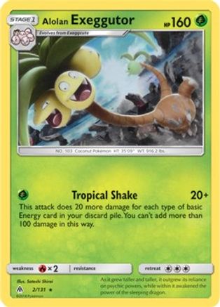 Alolan Exeggutor - 2/131 (SM Forbidden Light) (2) Rare Holofoil