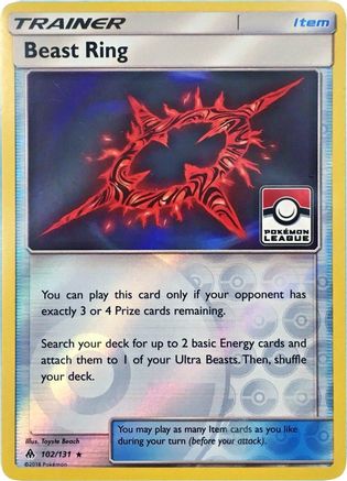 Beast Ring - 102/131 (Pokemon League) (102) Promo Reverse Holofoil
