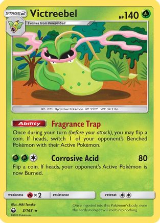 Victreebel (3)/168 Holo Rare Reverse Holofoil