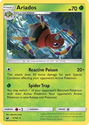 Ariados (6)/168 Holo Rare Reverse Holofoil