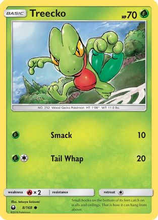 Treecko (8) (8)/168 Common Reverse Holofoil