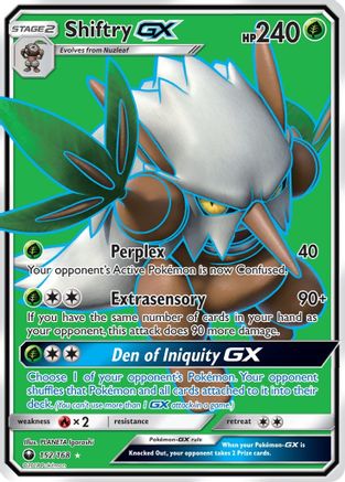 Shiftry GX (Full Art) (152)/168 Ultra Rare Holofoil