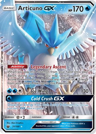 Articuno GX (31)/168 Ultra Rare Holofoil