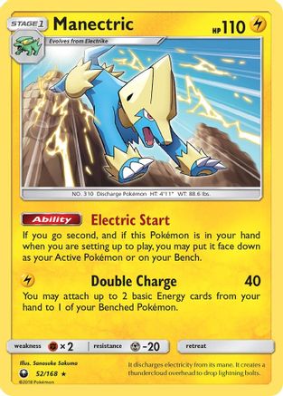 Manectric (52)/168 Rare Reverse Holofoil