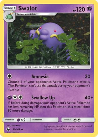 Swalot (58)/168 Uncommon Reverse Holofoil