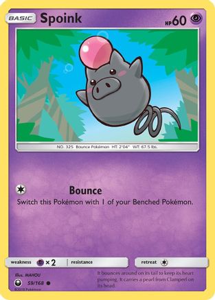 Spoink (59)/168 Common Reverse Holofoil