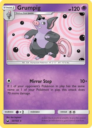 Grumpig (60)/168 Rare Reverse Holofoil