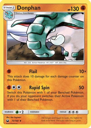 Donphan (73)/168 Uncommon Reverse Holofoil