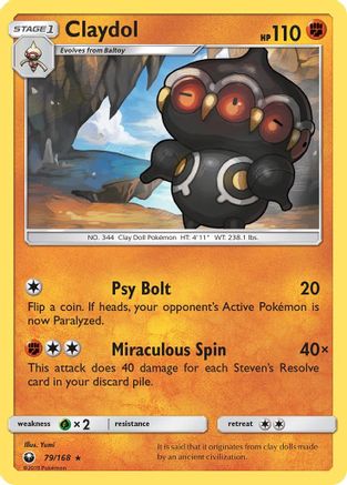 Claydol (79)/168 Rare Reverse Holofoil