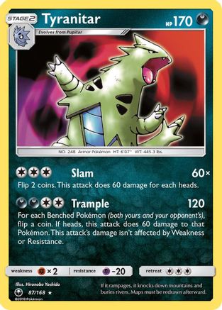 Tyranitar (87)/168 Holo Rare Reverse Holofoil