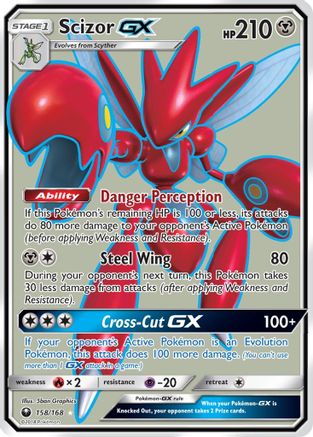 Scizor GX (Full Art) (158)/168 Ultra Rare Holofoil