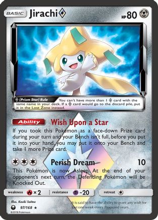 Jirachi Prism Star (97)/168 Prism Rare Holofoil