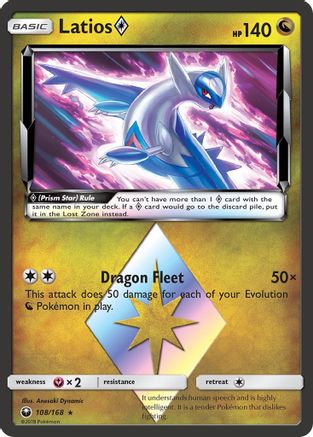 Latios Prism Star (108)/168 Prism Rare Holofoil