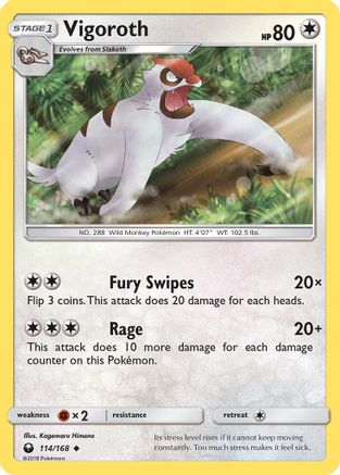 Vigoroth (114)/168 Uncommon Reverse Holofoil