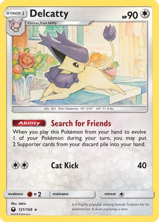 Delcatty (121)/168 Holo Rare Reverse Holofoil