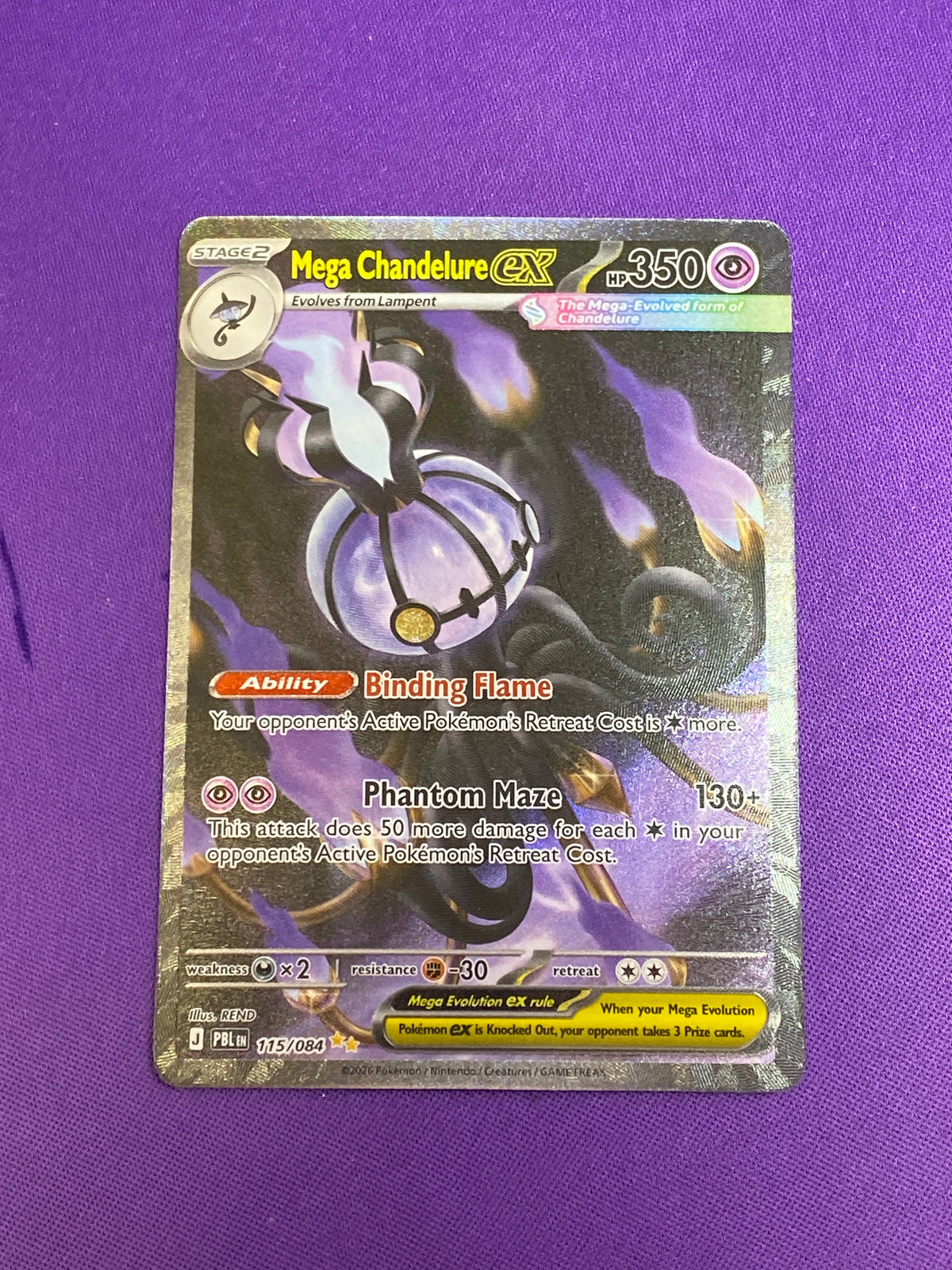 Mega Chandelure ex - 115/084 Special Illustration Rare Holofoil (Cabinet-NM)