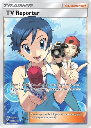 TV Reporter (Full Art) (167)/168 Ultra Rare Holofoil