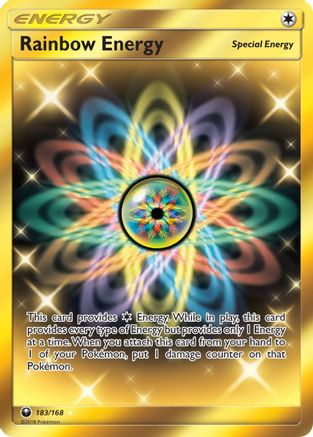 Rainbow Energy (Secret) (183)/168 Secret Rare Holofoil