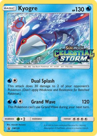Kyogre - SM129 (Prerelease) (SM129)/248 Promo Holofoil