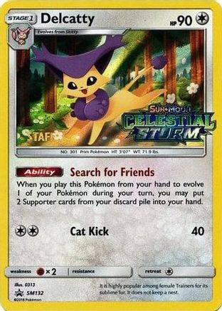 Delcatty - SM132 (Prerelease) [Staff] (SM132) Promo Holofoil