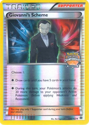 Giovanni's Scheme - 138/162 (Regional Championships) (138) Promo Reverse Holofoil