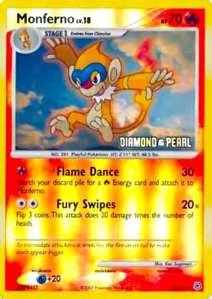 Monferno - 56/130 [Diamond & Pearl] (56) Promo Reverse Holofoil