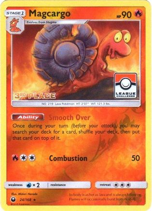 Magcargo - 24/168 (Pokemon League) [3rd Place] (24) Promo Reverse Holofoil