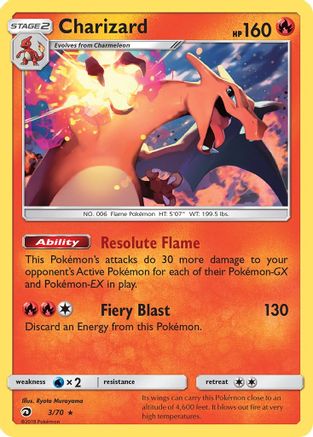 Charizard (3)/70 Holo Rare Reverse Holofoil