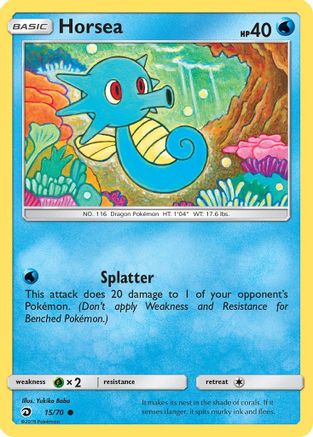 Horsea (15) (15)/70 Common Reverse Holofoil