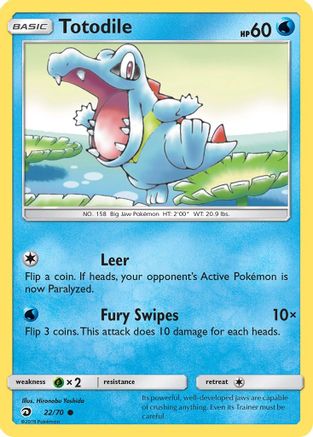 Totodile (22)/70 Common Reverse Holofoil