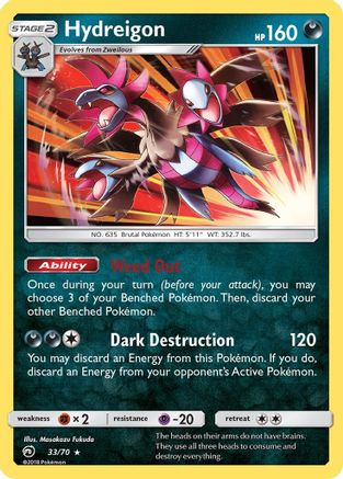 Hydreigon (33)/70 Holo Rare Reverse Holofoil