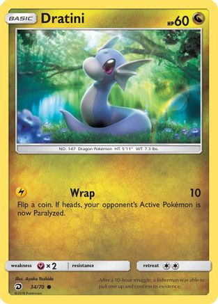 Dratini (34) (34)/70 Common Reverse Holofoil