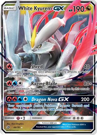 White Kyurem GX (48)/70 Ultra Rare Holofoil