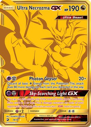 Ultra Necrozma GX (Secret) (78)/70 Secret Rare Holofoil