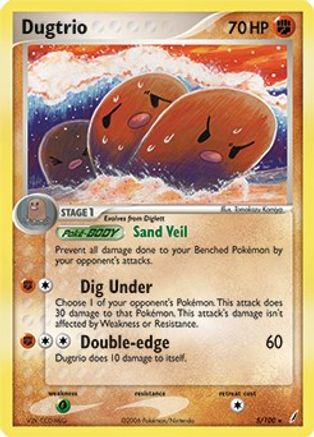Dugtrio - 5/100 (EX Crystal Guardians) (5) Rare