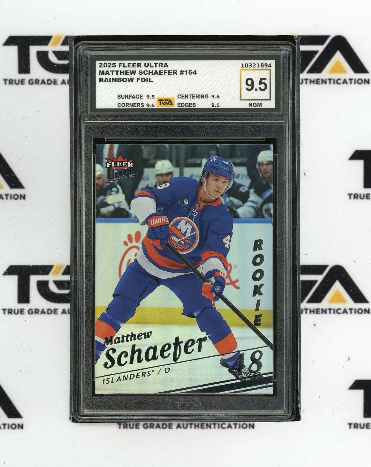 TGA 9.5 Matthew Schaefer #164 2025 Fleer Ultra Rainbow Foil