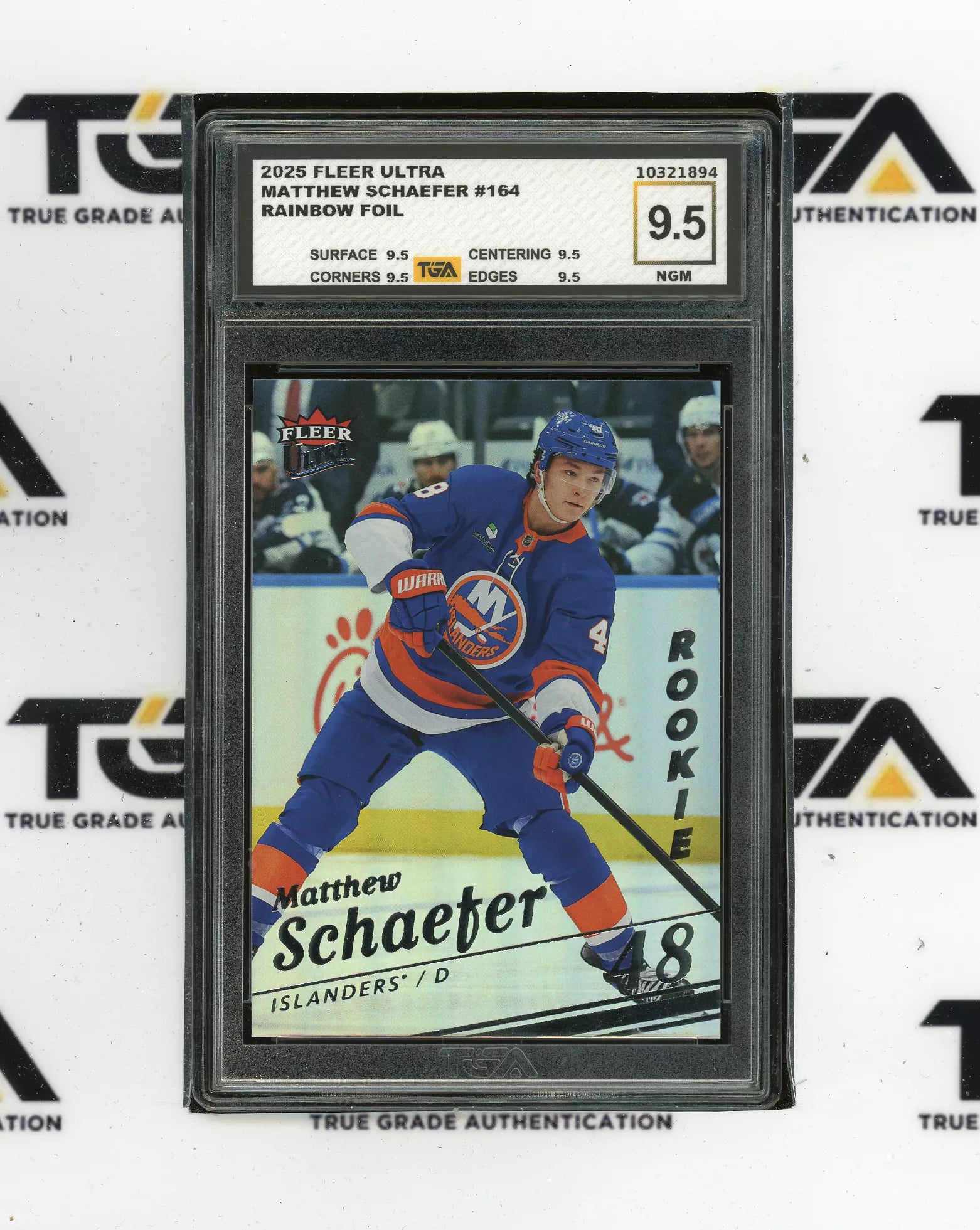 TGA 9.5 Matthew Schaefer #164 2025 Fleer Ultra Rainbow Foil