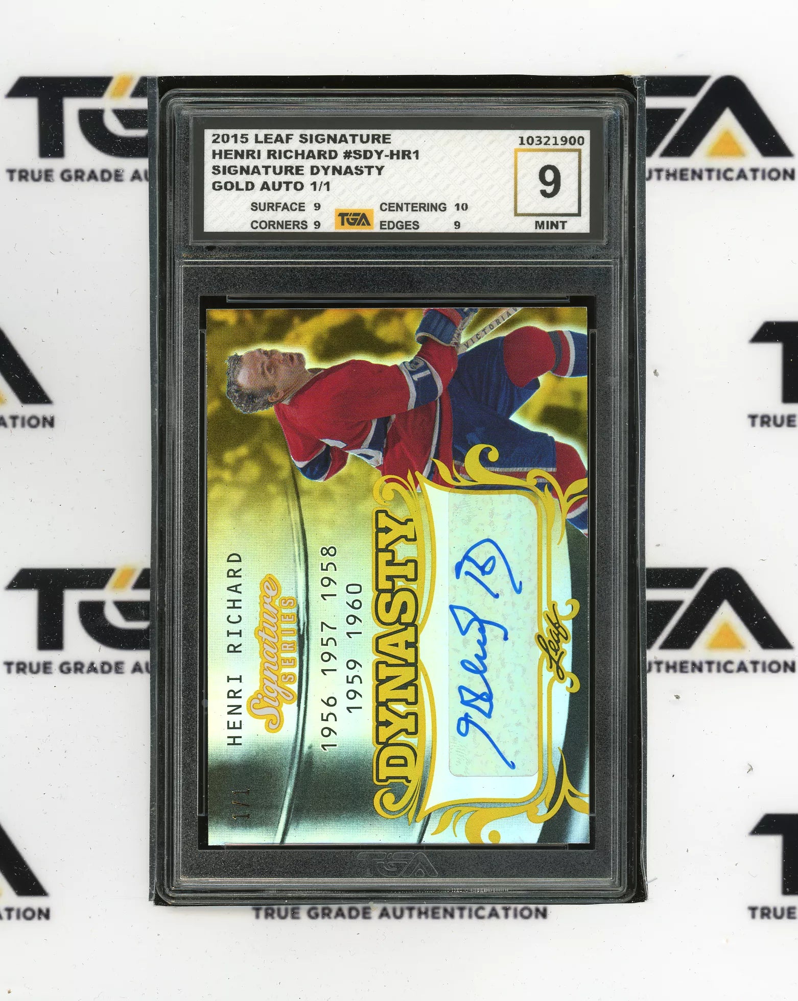 TGA 9 Henri Richard 1/1 Signature Dynasty Gold #sdy-hr1