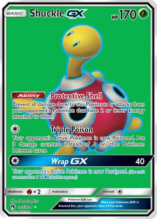 Shuckle GX (Full Art) (195)/214 Ultra Rare Holofoil