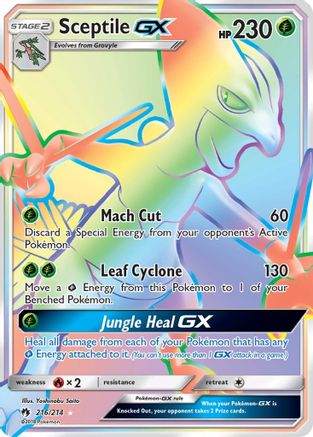 Sceptile GX (Secret) (216)/214 Secret Rare Holofoil
