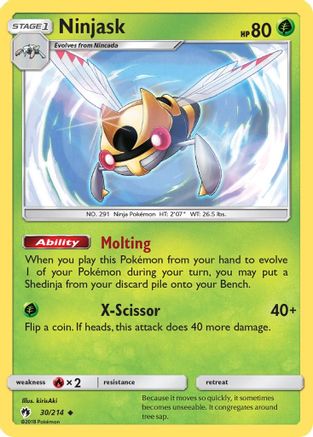 Ninjask (30)/214 Uncommon Reverse Holofoil