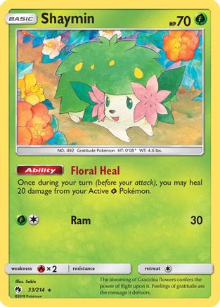 Shaymin (33)/214 Holo Rare Reverse Holofoil