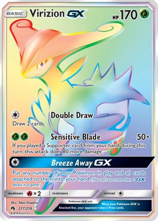 Virizion GX (Secret) (217)/214 Secret Rare Holofoil