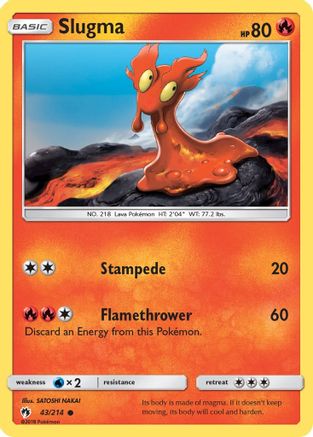 Slugma (43)/214 Common Reverse Holofoil
