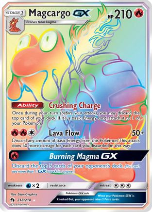 Magcargo GX (Secret) (218)/214 Secret Rare Holofoil