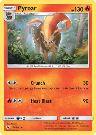 Pyroar (51)/214 Rare Reverse Holofoil