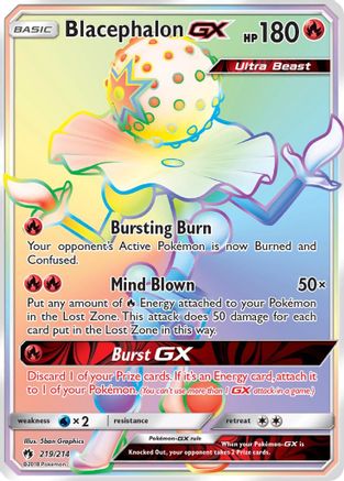 Blacephalon GX (Secret) (219)/214 Secret Rare Holofoil